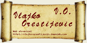 Vlajko Orestijević vizit kartica